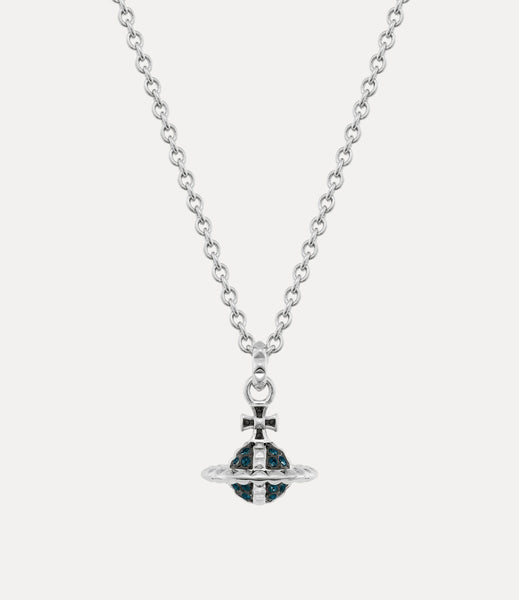 Vivienne Westwood MAN. MAYFAIR SMALL ORB PENDANT - RHODIUM / GUNMETAL / MONTANA