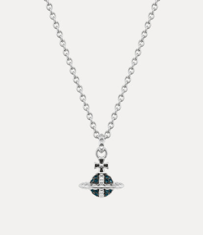 Vivienne Westwood MAN. MAYFAIR SMALL ORB PENDANT - RHODIUM / GUNMETAL / MONTANA