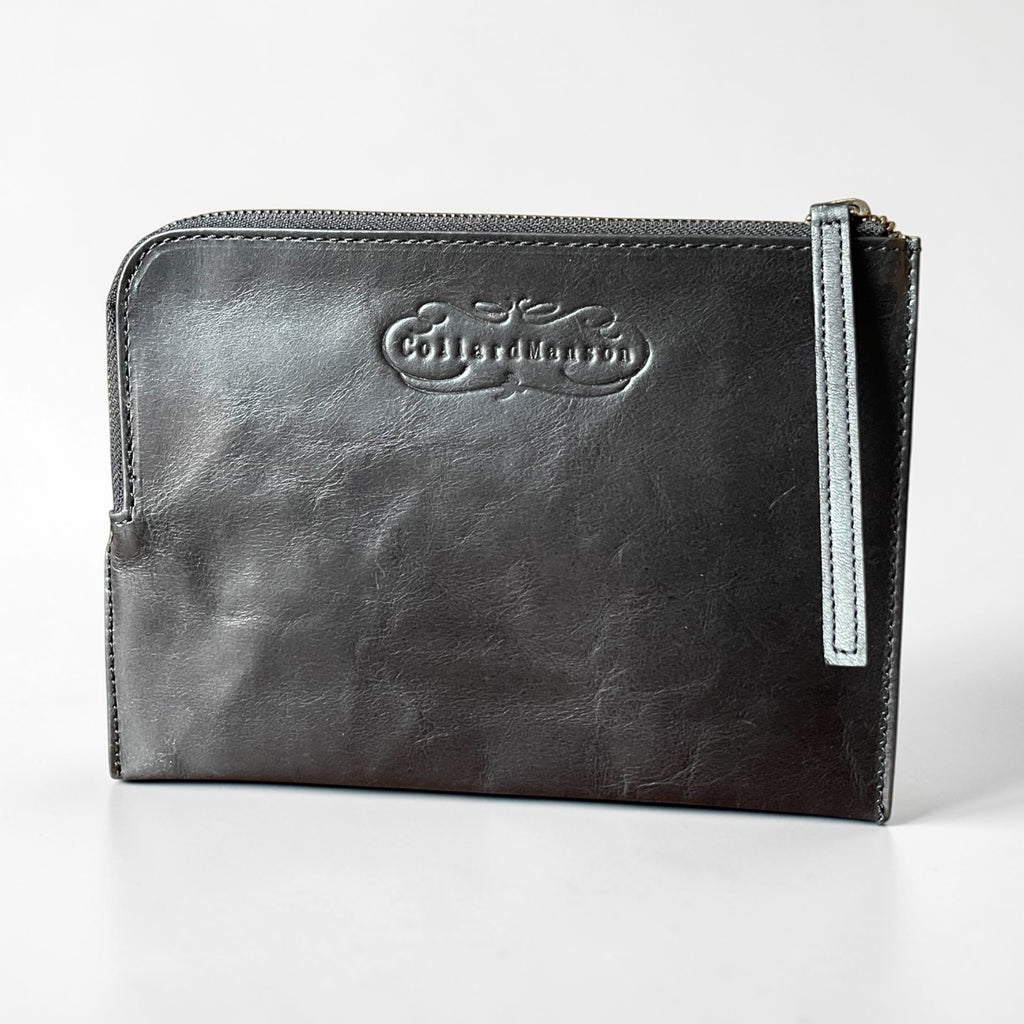 CollardManson Black leather curve Pouch
