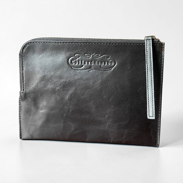 CollardManson Black leather curve Pouch