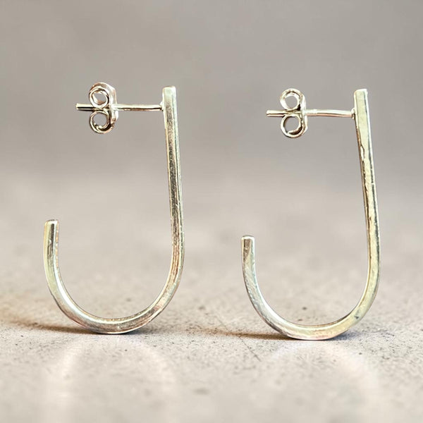 Jay curve earrings - silver