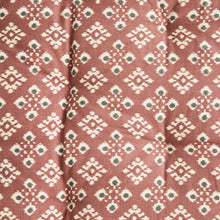 Madam Stoltz Printed Cotton Mattress - Old rose, ecru, anthracite