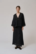 Anne-Mi Black Bark 7/8 blouse