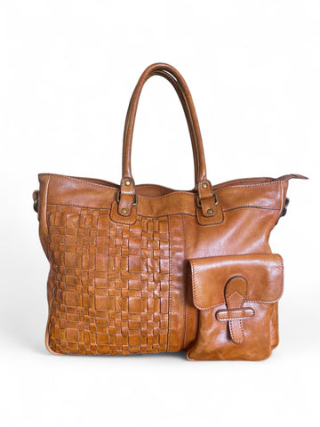 Sienna Bohemian Leather Bag - Tan