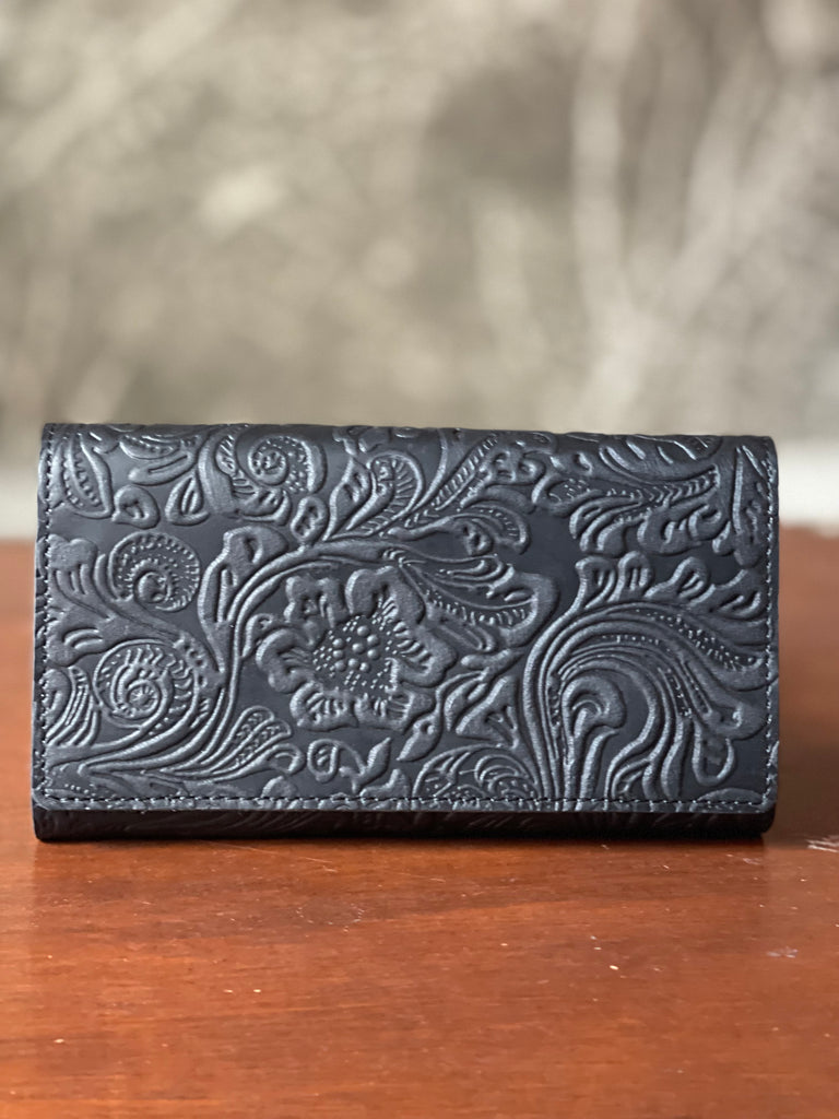 CollardManson Classic Wallet - Black Floral