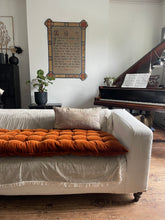 Lyla Velvet floor mattress 60 x 140cm Rust velvet w'cotton filling