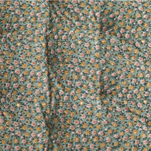 Madam Stoltz Printed Cotton Mattress - Dusty Green, aqua, honey, rose
