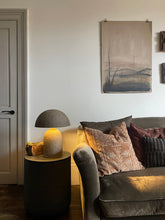 Elara lamp - Papier Mâché & Iron in NATURAL GREY