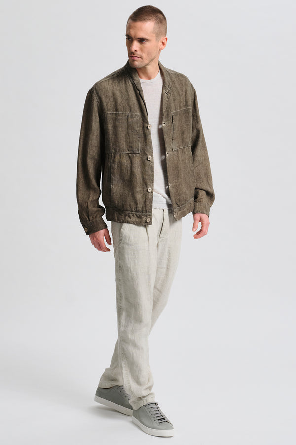 Transit Cold-dyeing loose-fit reversible mens coat