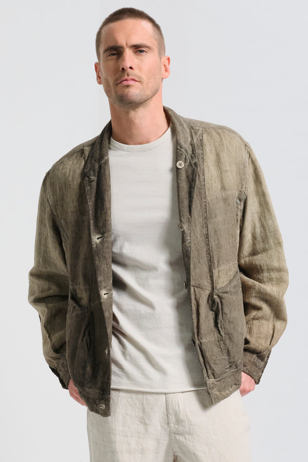 Transit Cold-dyeing loose-fit reversible mens coat