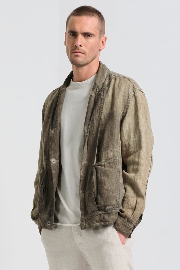 Transit Cold-dyeing loose-fit reversible mens coat