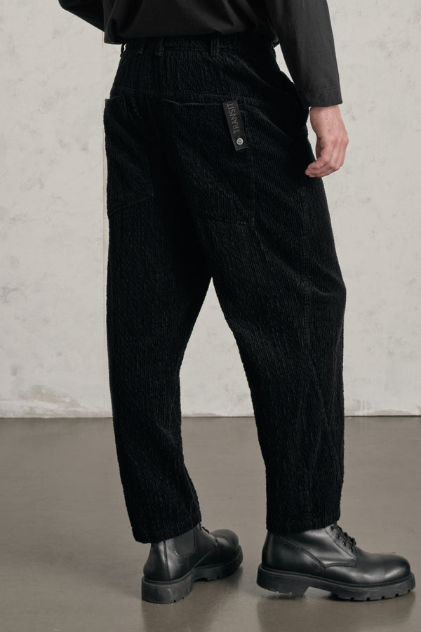 Transit Loose-fit tobi trousers in wide-ribbed cotton and modal stretch corduroy