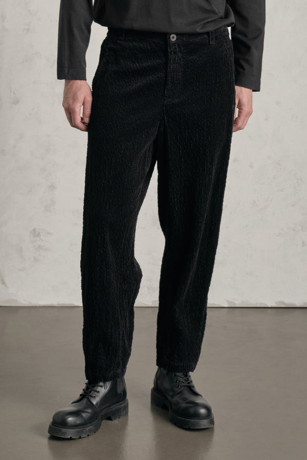 Transit Loose-fit tobi trousers in wide-ribbed cotton and modal stretch corduroy