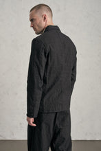Transit Regular-fit jacket in pinstriped cotton blend, hand embroidery on breast pocket