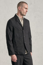 Transit Regular-fit jacket in pinstriped cotton blend, hand embroidery on breast pocket