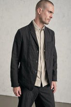 Transit Regular-fit jacket in pinstriped cotton blend, hand embroidery on breast pocket