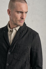 Transit Regular-fit jacket in pinstriped cotton blend, hand embroidery on breast pocket