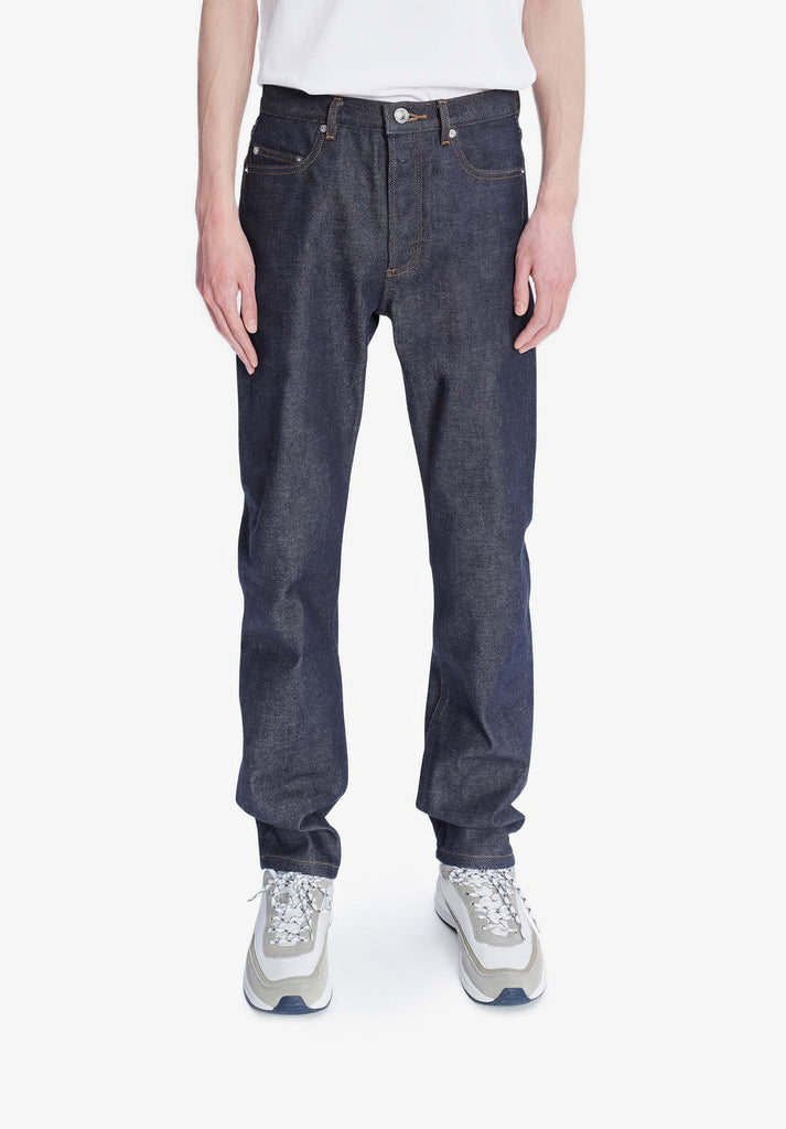 A.P.C. Mens Standard Jeans High-rise straight-leg selvedge jeans in indigo denim