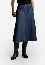 A.P.C. Women JUPE SEASIDE Flared skirt in indigo blue Japanese denim