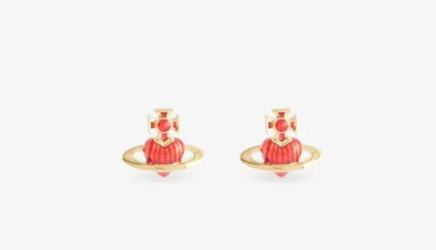 Vivienne Westwood Fabianna bas relief earrings gold