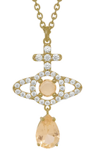 Vivienne Westwood olympia cz drop pendant gold