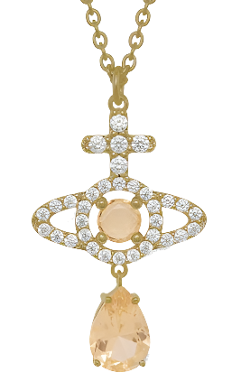 Vivienne Westwood olympia cz drop pendant gold