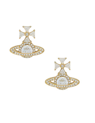 Vivienne Westwood Mila Earrings Gold/White CZ