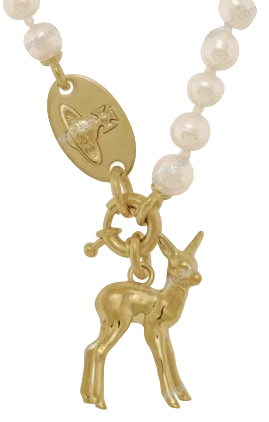 Vivienne Westwood Monette small pearl necklace gold