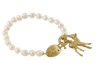Vivienne Westwood Monette pearl bracelet gold