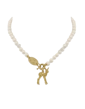Vivienne Westwood Monette small pearl necklace gold