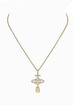 Vivienne Westwood olympia cz drop pendant gold