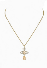 Vivienne Westwood olympia cz drop pendant gold