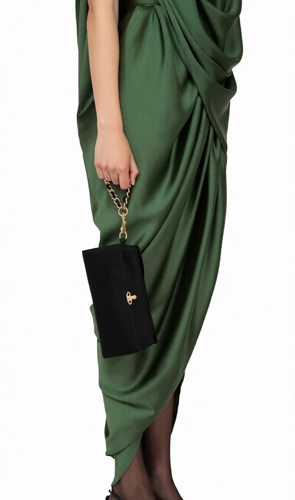 Vivienne Westwood Sadie wristlet pouch black viscose