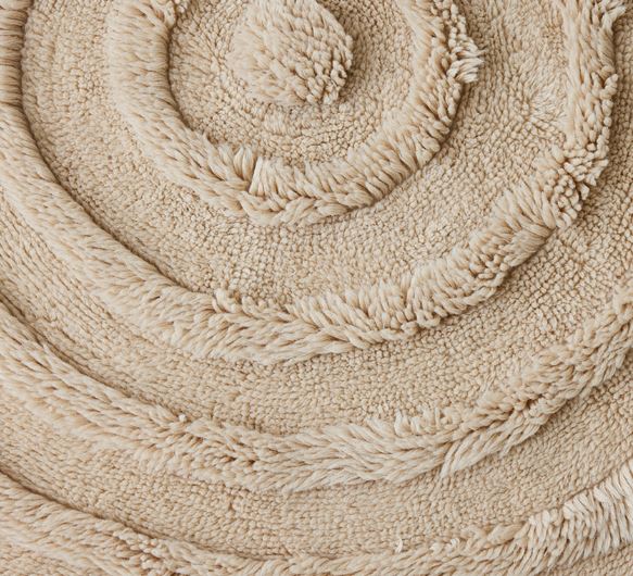 Round Woolen Rug Cream (Ø150CM)