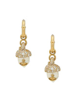 Vivienne Westwood Lucille Earrings Gold / White CZ / Creamrose Pearl
