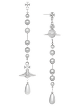 Vivienne Westwood Broken Pearl Earrings Platinum