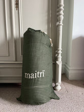 Maitri: Recycled Cream and Olive stripes mattress