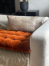 Lyla Velvet floor mattress 60 x 140cm Rust velvet w'cotton filling