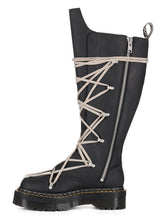 DR. MARTENS X RICK OWENS FW25 1B60 QUAD SOLE PENTALACE BOOT IN OILY NUBUCK COW LEATHER