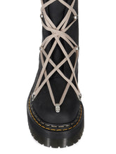 DR. MARTENS X RICK OWENS FW25 1B60 QUAD SOLE PENTALACE BOOT IN OILY NUBUCK COW LEATHER