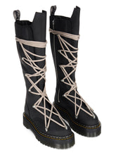 DR. MARTENS X RICK OWENS FW25 1B60 QUAD SOLE PENTALACE BOOT IN OILY NUBUCK COW LEATHER