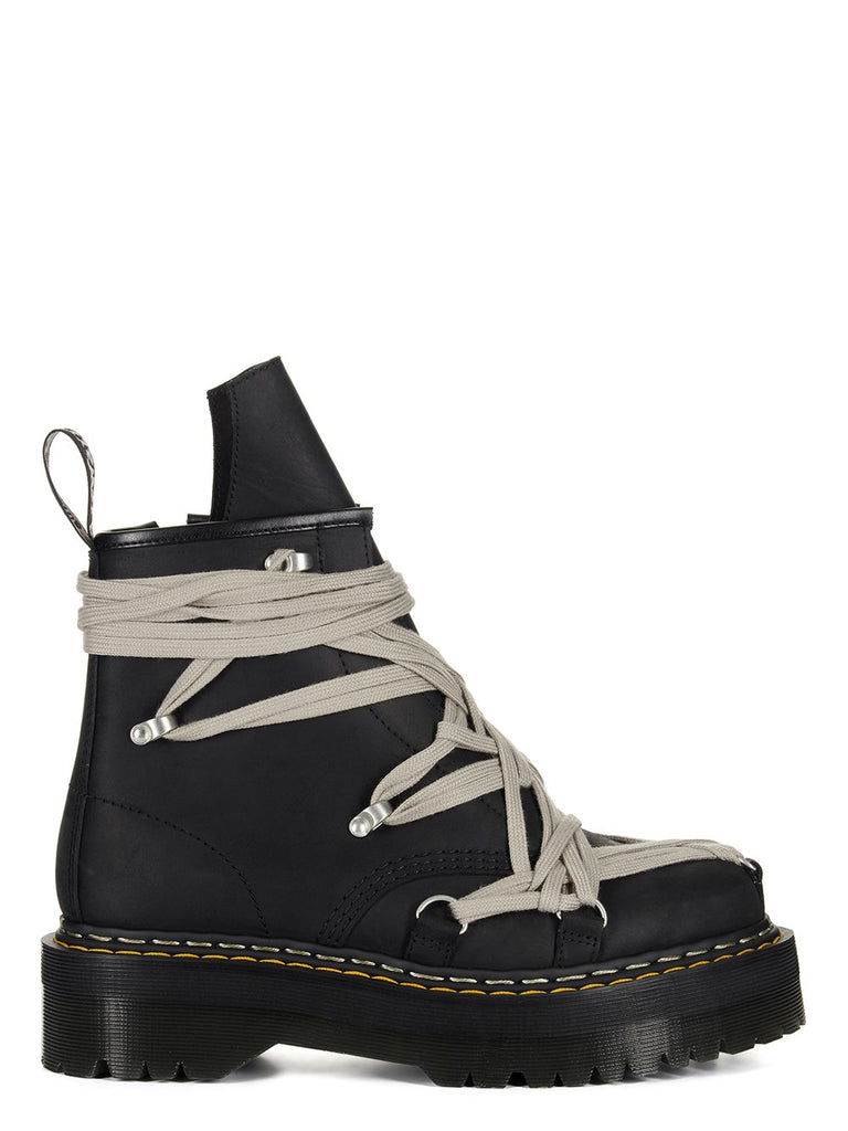 DR. MARTENS X RICK OWENS FW25 1460 QUAD SOLE MEGALACE® BOOT IN OILY NUBUCK COW LEATHER