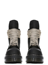 DR. MARTENS X RICK OWENS FW25 QUAD SOLE STEEL TOE BOOT IN OILY NUBUCK COW LEATHER