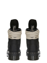 DR. MARTENS X RICK OWENS FW25 QUAD SOLE STEEL TOE BOOT IN OILY NUBUCK COW LEATHER