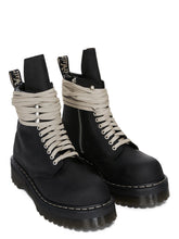 DR. MARTENS X RICK OWENS FW25 QUAD SOLE STEEL TOE BOOT IN OILY NUBUCK COW LEATHER