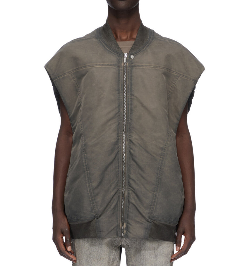 DRKSHDW by Rick Owens AW26 BOMBER IMBOTTITO SENZA MANICHE - JUMBO SL FLIGHT VEST - DARK DUST