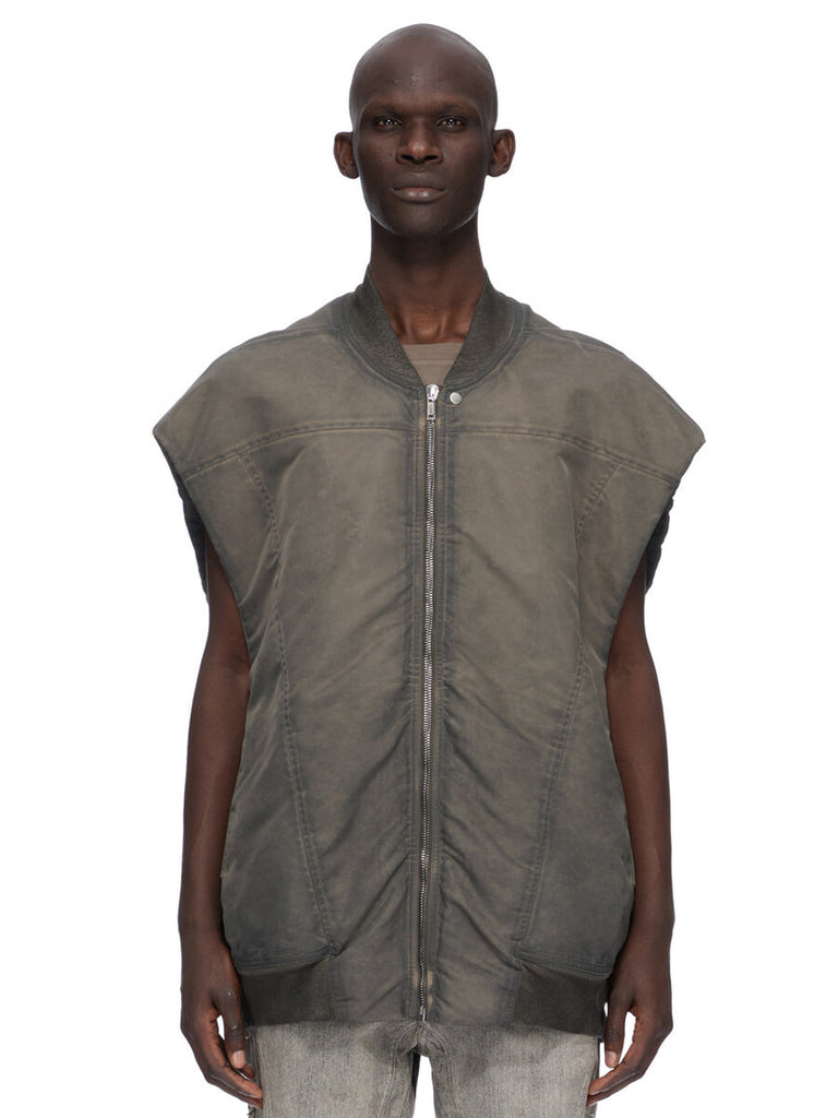 DRKSHDW by Rick Owens AW26 BOMBER IMBOTTITO SENZA MANICHE - JUMBO SL FLIGHT VEST - DARK DUST