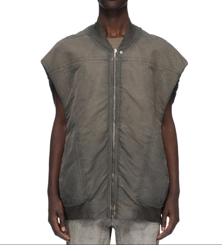 DRKSHDW by Rick Owens AW26 BOMBER IMBOTTITO SENZA MANICHE - JUMBO SL FLIGHT VEST - DARK DUST