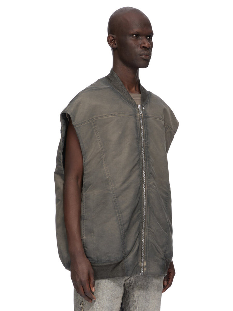 DRKSHDW by Rick Owens AW26 BOMBER IMBOTTITO SENZA MANICHE - JUMBO SL FLIGHT VEST - DARK DUST