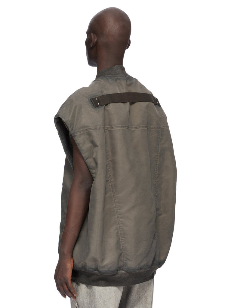 DRKSHDW by Rick Owens AW26 BOMBER IMBOTTITO SENZA MANICHE - JUMBO SL FLIGHT VEST - DARK DUST